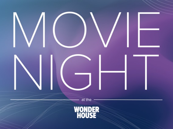 Movie Night wordmark on colorful background