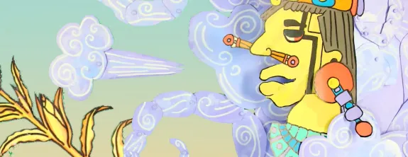 still of nicole antebi's animation Ingrained with character and maize