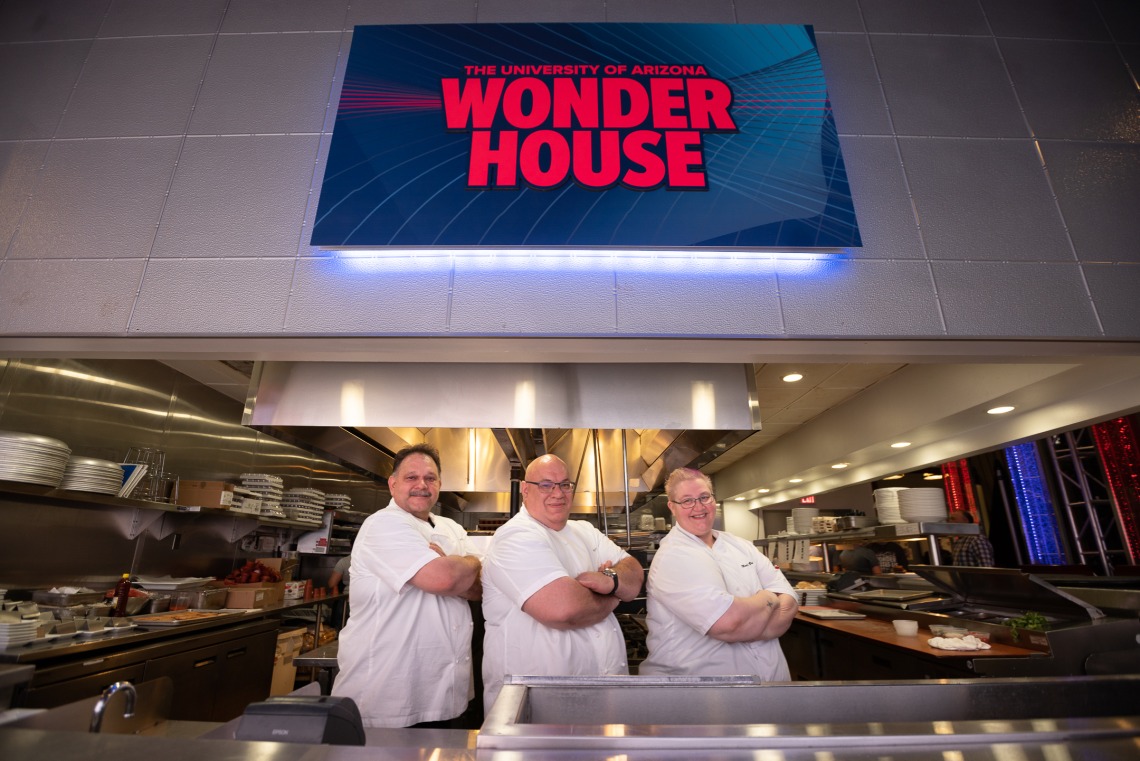 Portrait of 3 chefs at the Wonder House