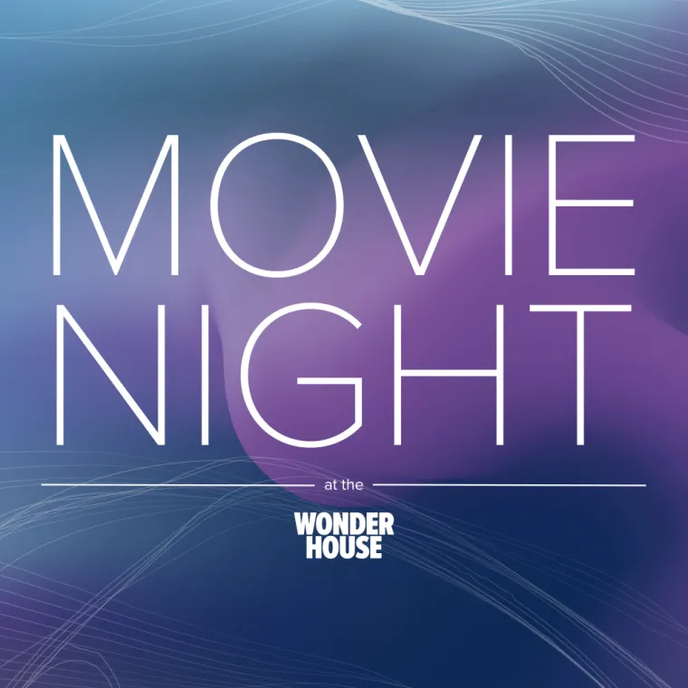 Movie Night wordmark on colorful background